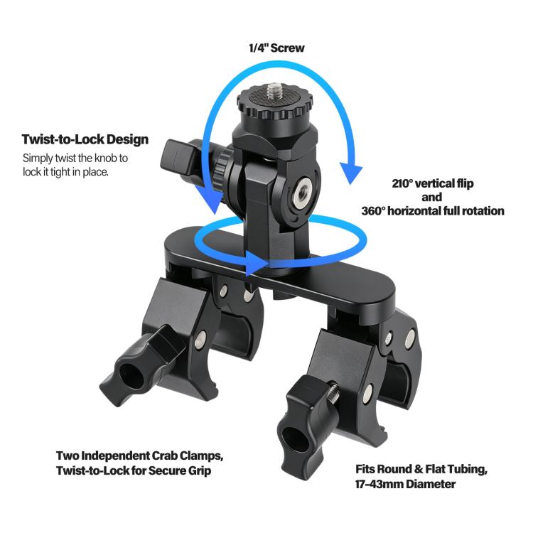 Pole Clamp Mount for Starlink Mini, Dual-clamp + Pipe Adapter, Single-clamp + Pipe Adapter, Arm-clamp + Pipe Adapter, Pipe Adapter
