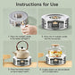 LsCook Stainless Steel Tea Warmer Candle-Heated Base