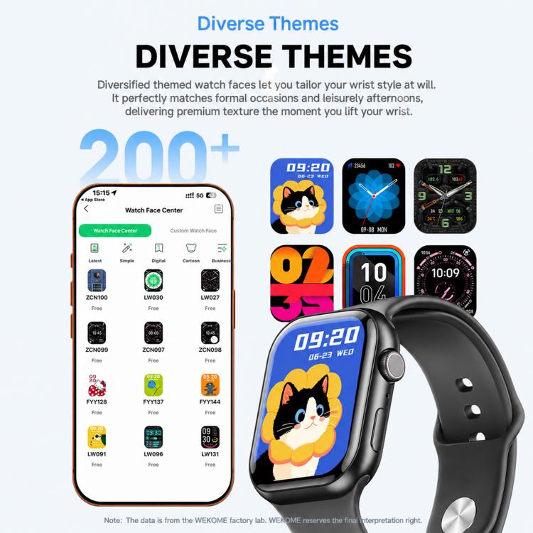 WK WH-09 Wind Chaser Smart Watch, 2.01 inch, BT Call, Pedometer, Sedentary Reminder
