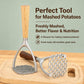 LsCook Potato Masher with Oak Handle Multifunctional Kitchen Tool