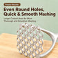 LsCook Potato Masher with Oak Handle Multifunctional Kitchen Tool