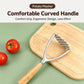 LsCook Potato Masher with Oak Handle Multifunctional Kitchen Tool