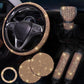 7 in 1 Set Car Diamond Studded Steering Wheel Cover, Diameter: 38cm