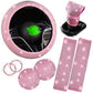 7 in 1 Set Car Diamond Studded Steering Wheel Cover, Diameter: 38cm