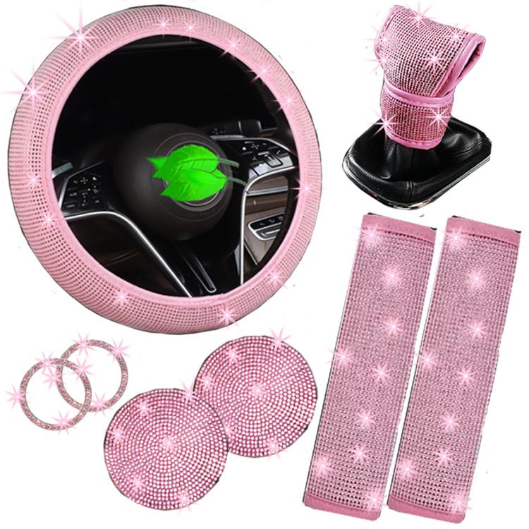 Car Diamond Studded Steering Wheel Cover, Diameter: 38cm