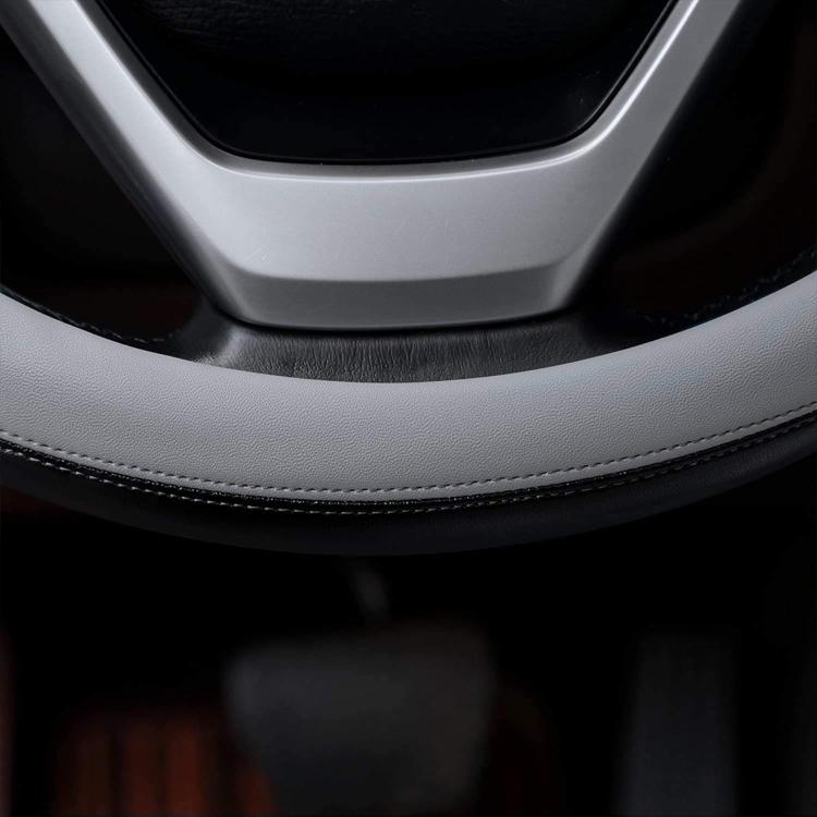 Car Microfiber Leather Steering Wheel Cover, Diameter: 38cm, with Inner Ring, without Inner Ring