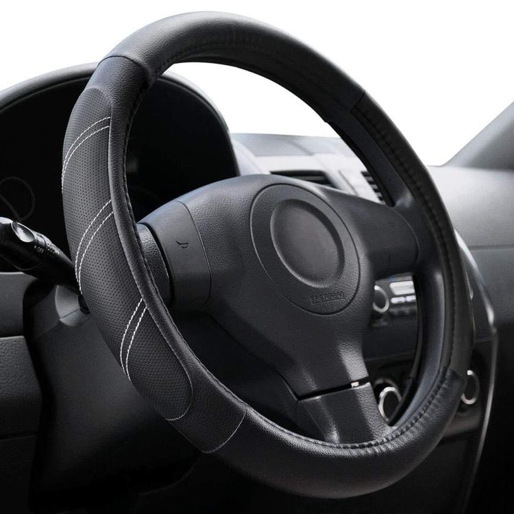Car Faux Leather Steering Wheel Cover, Diameter: 38cm