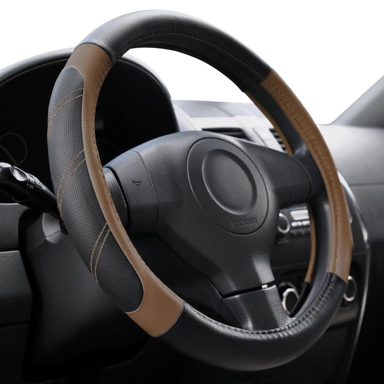 Car Faux Leather Steering Wheel Cover, Diameter: 38cm