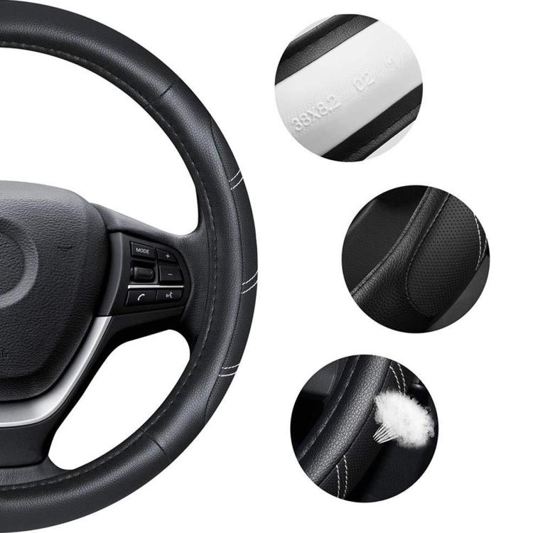 Car Faux Leather Steering Wheel Cover, Diameter: 38cm
