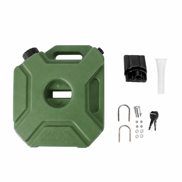Car Plastic Fuel Tank Reserve Oil Container with Tool, 3L, 5L