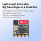 Compact ELRS Lite receiver PCB with red RF connector header and onboard chips