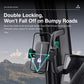Grey truck phone holder with green anti-slip pads and secure locked clamp