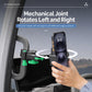 Grey truck phone holder with green base pads and swiveling joint for rotation