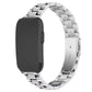 Slim Three Beads Flat Stainless Steel Watch Band, 14mm