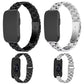 Slim Three Beads Flat Stainless Steel Watch Band, 14mm