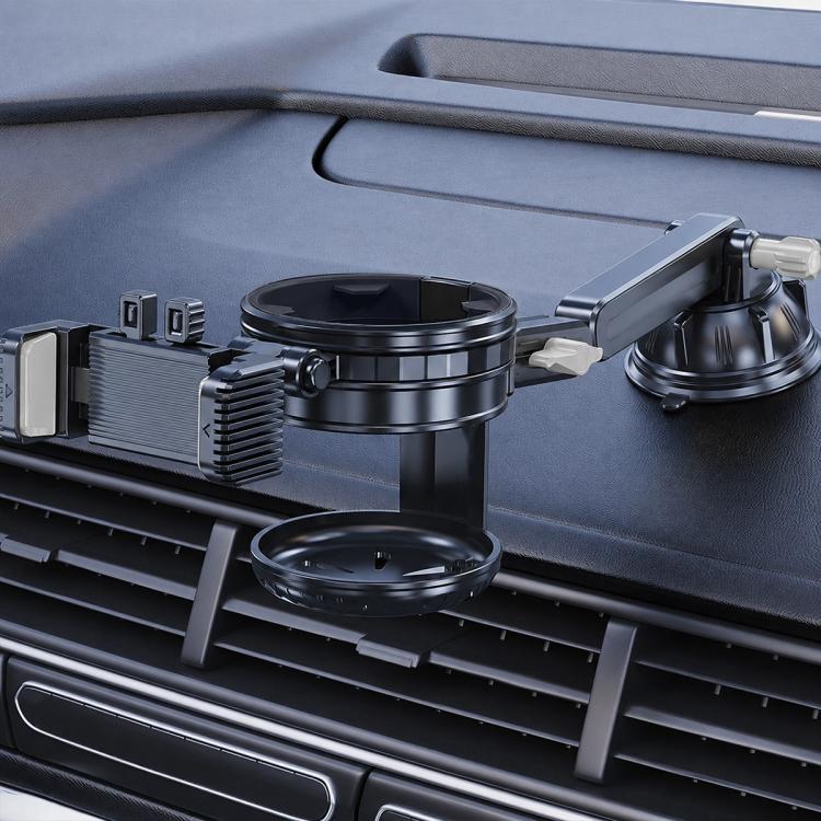 Car Dashboard / Windshield Suction Cup Phone and Water Cup Holder, Extension Rod, Short Rod