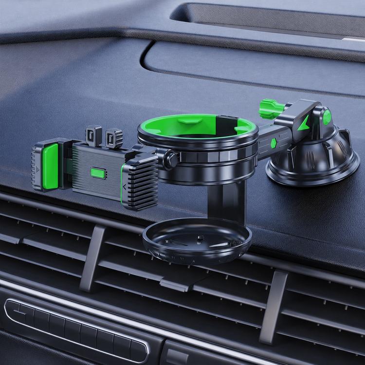 Car Dashboard / Windshield Suction Cup Phone and Water Cup Holder, Extension Rod, Short Rod