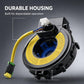 Steering wheel airbag clock spring spiral cable with yellow label, blue core, and wire harness