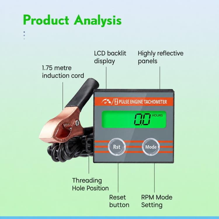 ZSB-03BL Motorcycle Tachometer Lawnmower Speedometer