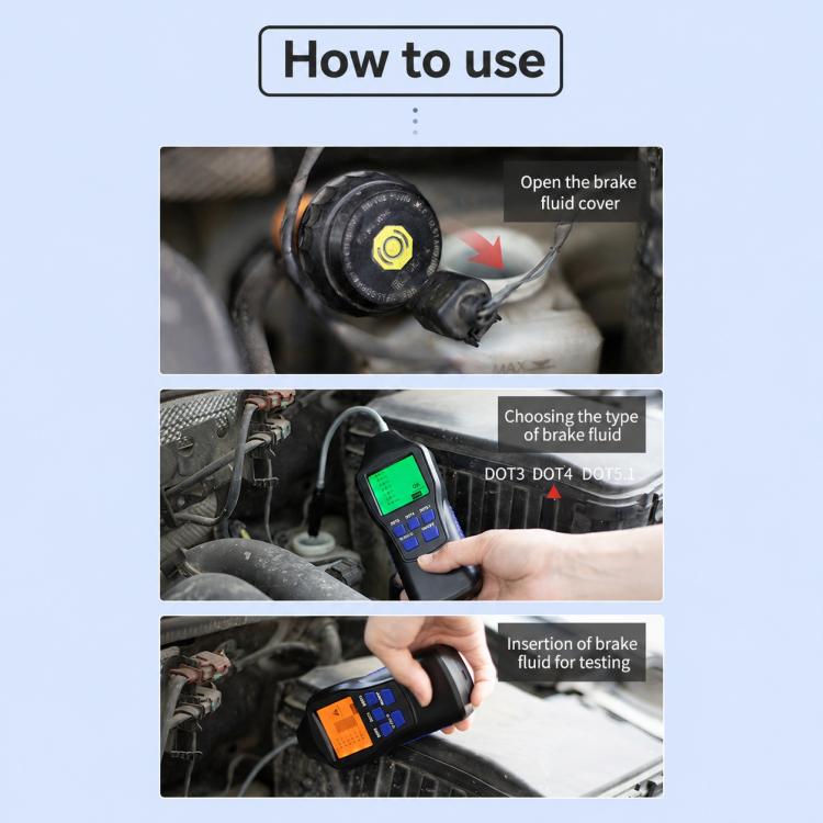 Digital Display Car Brake Fluid Tester Brake Fluid Water Content Tester