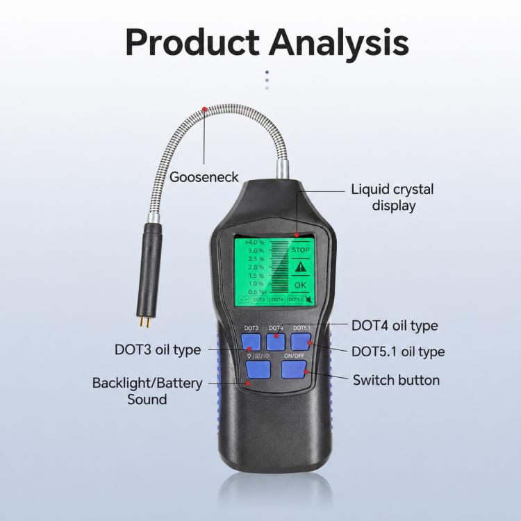 Digital Display Car Brake Fluid Tester Brake Fluid Water Content Tester