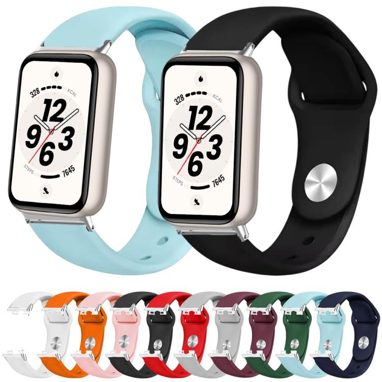 Reverse Buckle Solid Color Silicone Watch Band, For Honor Band 11 / Band 11 Pro