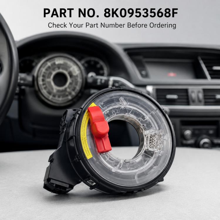Car Steering Wheel Airbag Clock Spring Spiral Cable without Angle Sensor 8K0953568F, For Audi A4 B8 2008-2014