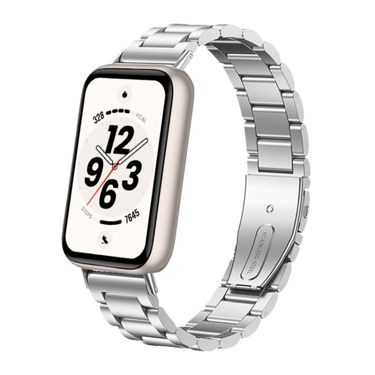 Three Beads Folding Clasp Stainless Steel Watch Band, For Honor Band 11 / Band 11 Pro