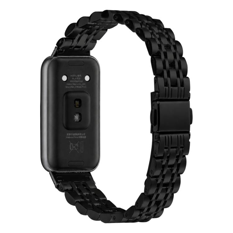Slim Seven Beads Folding Clasp Stainless Steel Watch Band, For Honor Band 11 / Band 11 Pro