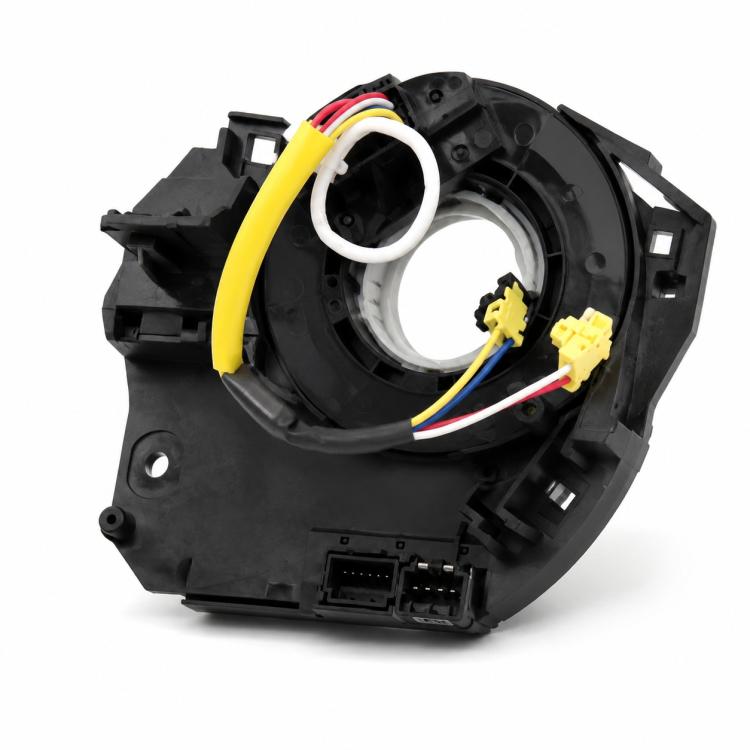 Steering column clock spring spiral cable with multi-color wire harness and black housing