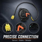 Steering wheel clock spring spiral cable with yellow connectors and orange lock