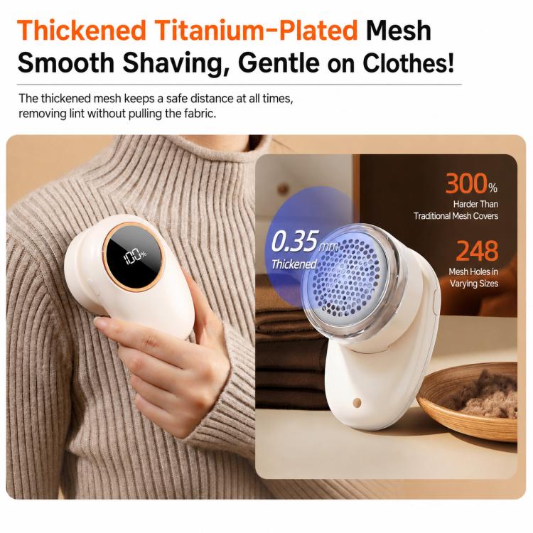 Electric Digital Display Fabric Sweater Shaver