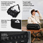 Black crossbody bag with front quick-access zipper and hidden rear phone pocket.