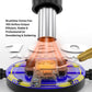 Nozzle heating a PCB with copper pads on a round work platform