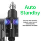 Hot air gun handle with LED standby glow and magnetic switch holder