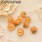Light orange resin disc buttons with gold-tone loops, 20-pack decorative fasteners
