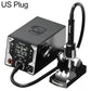 Hot air rework station with US plug, curved temperature control display and stand