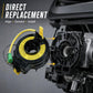 Airbag clock spring spiral cable kit with yellow wiring, black control module