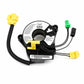 Airbag clock spring spiral cable with yellow and green plugs and black wire harness
