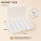 20-Compartment Detachable Transparent Plastic Storage Box, 20-Compartment