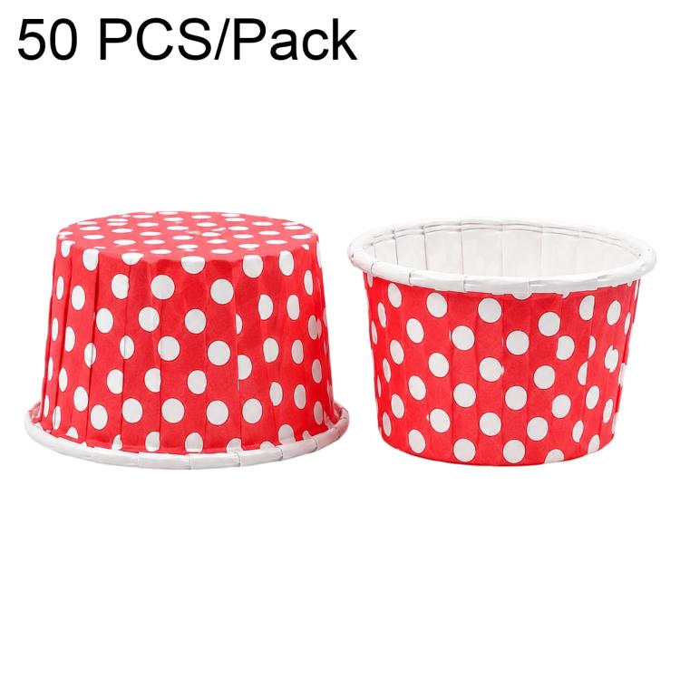 50 PCS/Pack Baking Rolled-Edge Paper Cupcake Liners, Small, Medium, Large