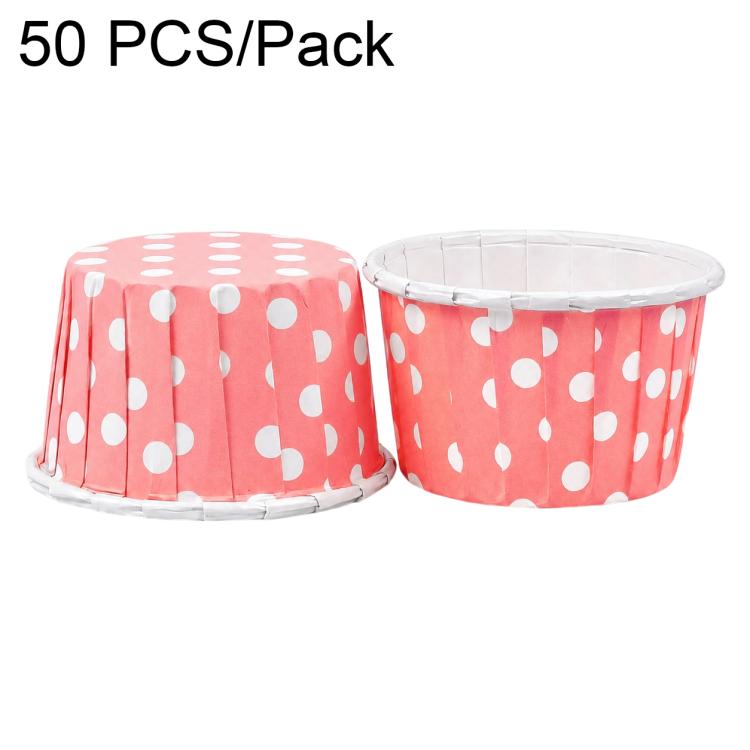 50 PCS/Pack Baking Rolled-Edge Paper Cupcake Liners, Small, Medium, Large