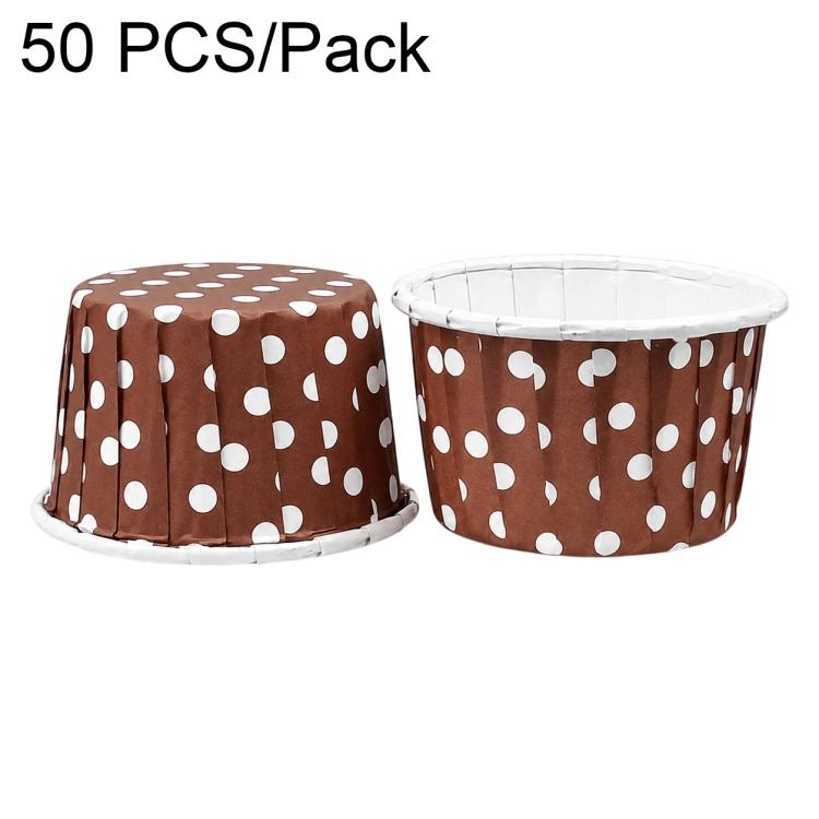 50 PCS/Pack Baking Rolled-Edge Paper Cupcake Liners, Small, Medium, Large