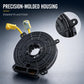 Clock spring spiral cable with black molded housing and visible connector terminals