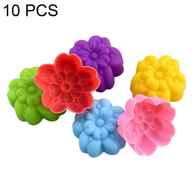 10 PCS/Pack High-Temperature Flower Silicone Mold