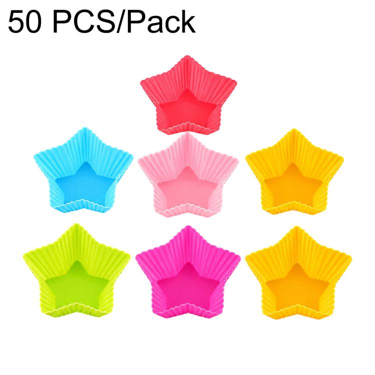 50 PCS/Pack Silicone Cake Baking Mold