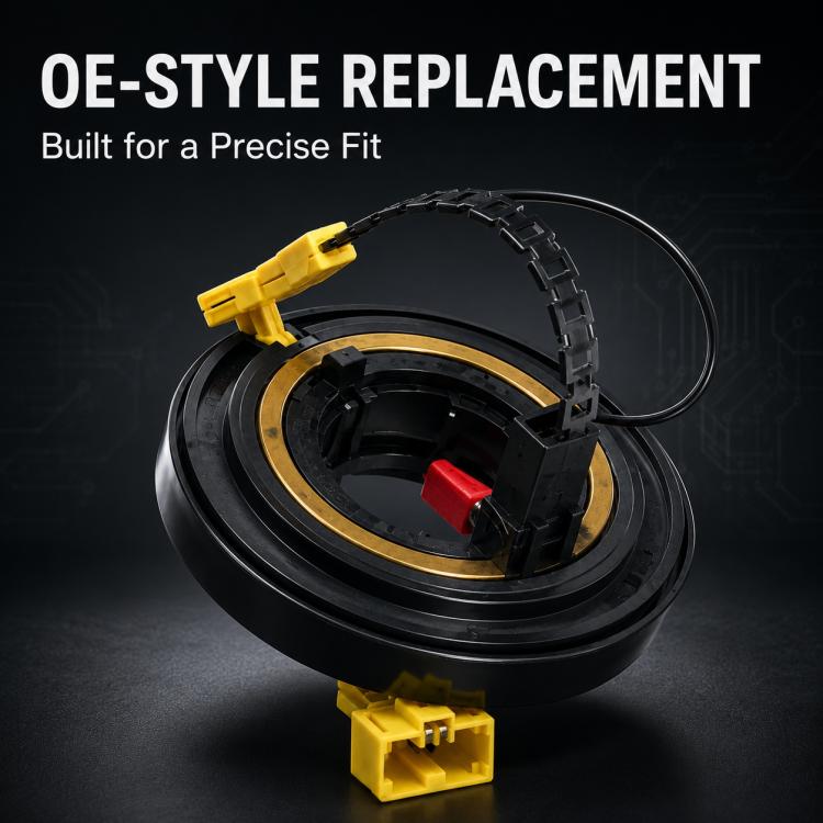 Steering wheel airbag clock spring spiral cable with yellow plug and red lock