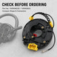 Steering wheel airbag clock spring spiral cable with yellow connector and metal lead
