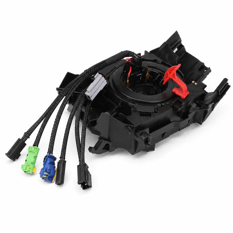 Steering wheel clock spring spiral cable, detached black module with multi-wire harness