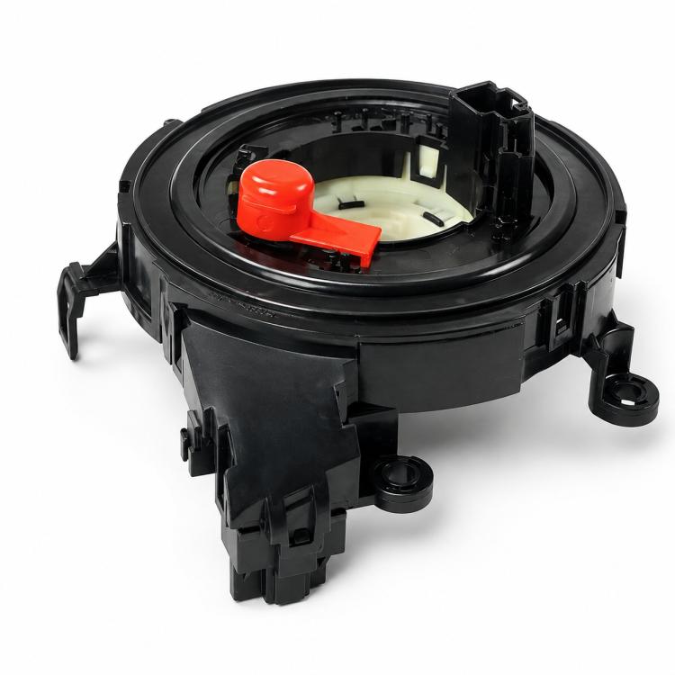 Car steering wheel airbag clock spring spiral cable, black circular unit with red tab